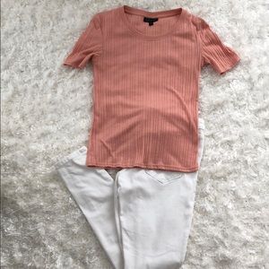 Topshop ribbed t shirt
